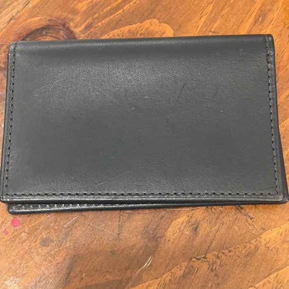 COACH Black Leather Card Holder Wallet - Unisex - Picture 13 of 13